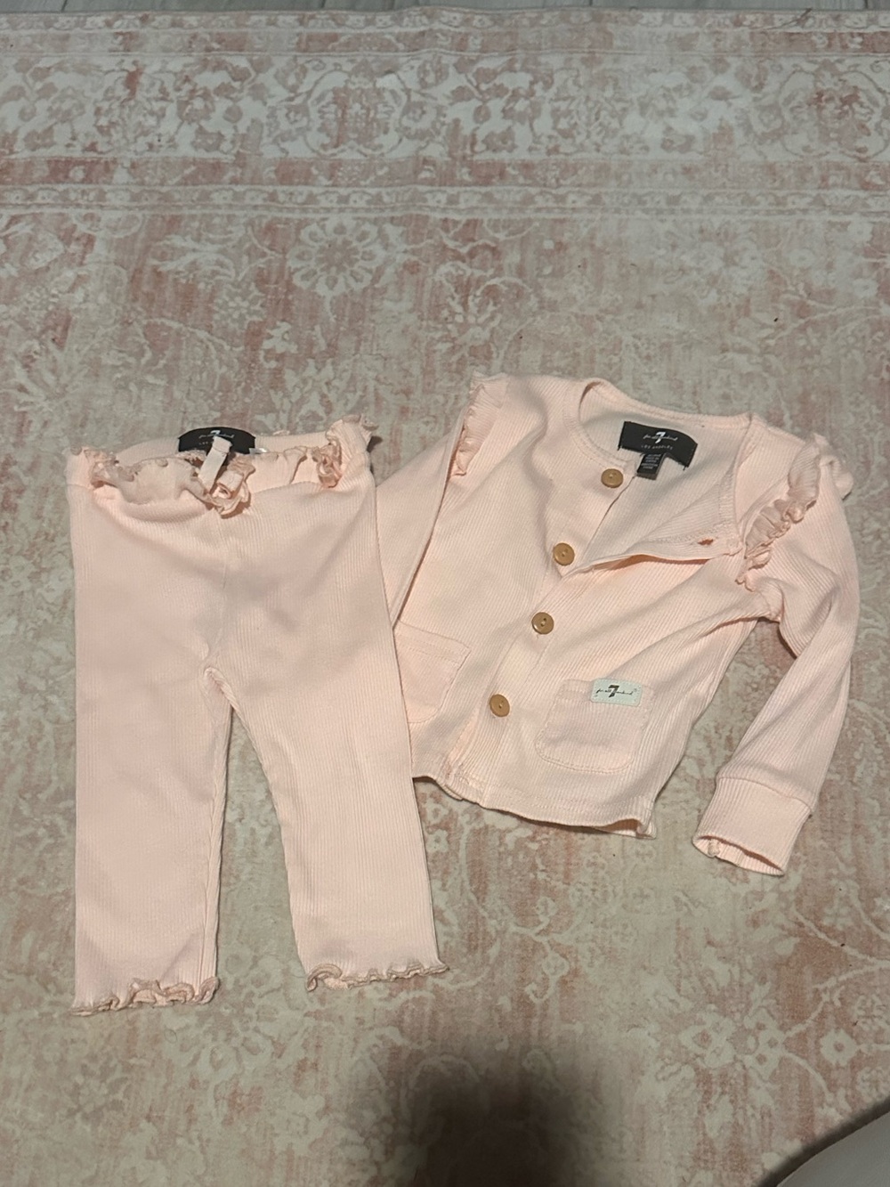 7 For All Mankind Baby Pink Set